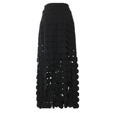 Fongt New Petal Three-Dimensional Burning Double Flowing Half-Dress Skirt Short Skirt Female 1731