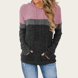 Fongt Autumn And Winter New Women's Wear Wish Loose Casual Casual Impact Pocket Splicing Hooded