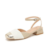 Fongt Jane Shoes Women's Bag Head Sandals 2025 New Summer Coarse High Heels French Small Scent Style With Skirt Single