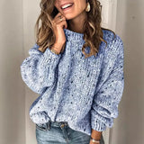 Fongt / Winter New Women's Casual Jumper Long-Sleeved Turtleneck Dot Knit Sweater Women's