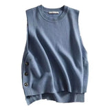 vest solid o neck