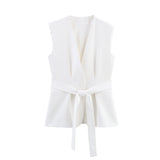 Fongt Women's Women's Belt Vest Horn Suit