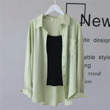 Fongt And Autumn Thin Shirt Outside The Women's Leisure Relaxed Long-Sleeved Chiffon Sunscreen Jacket 2025