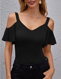 Elegant Ruffled Slim Fit Camisole Casual