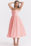 Fongt Women's Dress Summer New Sexy Bare Slings Gentle Wind Dress Women's Skirt