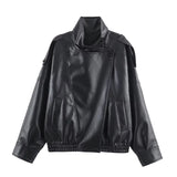 Fongt Women's Explosive Fashion Leather Jacket Jacket
