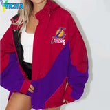Bomber varsity Jacket Women's Jackets Vintage Letter Printed Casual Long Sleeve Bomber Jacket Baseball Coat Oversized