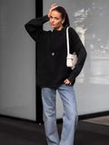 Fongt Knitted Knitted Knitted Jersey Autumn/Winter New 2024 Round-Neck Long-Sleeved Bottom Knitted