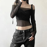 2023 Summer New Women's Fashion Pure Color Slings Sexy Bare Back Repair Umbilly Long-Sleeved