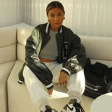 women's jacket spring 2022 Oversized Woman Baseball Women's spring Jacket Long Sleeve Bomber Jackets Letter Print Casual