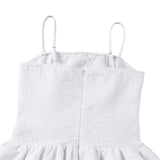 Spaghetti Strap Low Cut Pleated Mini Dress Women Backless Slim Fit Casual White Robe 2023 Spring Fall Fairy Grunge