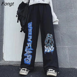 Gothic Pants Streetwear Women Autumn Black Joggers Harajuku Trousers Hip Hop Rock Pants Summer Punk Cargo Pants