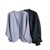 Fongt Women's Short Coat Loose Large Size Women's Spring And Autumn New Bat Shirt Casual Wrinkles Outside The Open Shirt
