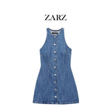 Fongt Homemade New Women's Fashion Stylish Denim Mini Dress 6147/092