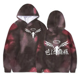Hoodies Tokyo Revengers Valhalla Neon Emblem Print Oversized Sweatshirt Tie Dye Anime Manga Tokyo Revengers Hoody