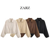 Fongt Homemade New Women's Styling Casual 4-Colored Ponpon Zipper Jacket