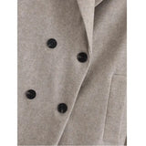 New Oversized Double-breasted Casual Faux Wool Coat Autumn Winter Women Outwear Long Sleeve Female Faux Woolen