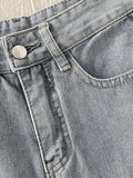 Men's Heart Patch Light Wash Loose Jeans-Outfit