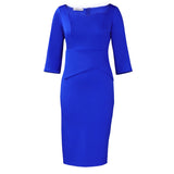 Fongt Women's 2025 New Fashion Solid Color Bag OL Tongle Pencil Dress