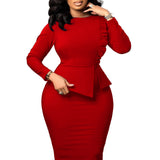 Fongt Spring New Temperament Pencil Dress Fashioned Bust African Grand Size Dress