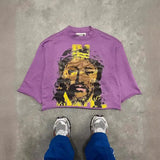 Fongt T-Shirt Five-Sleeved Loose Hip-Hop Top Tide Brand Series