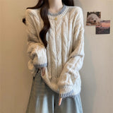 Fongt Wind Milk Jasmine Knitted Sweater Soft Sweater Women's Winter New Large-Size Fat Long Top