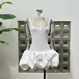 Super Nice Ball Charming Micro-Cloud Skirt With Low Breast Sexy Vest Skirt