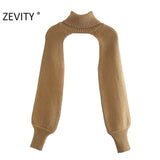 New Women Turtleneck Collar Long sleeve Knitting Sweater Femme Chic design Casual Pullovers High Street Ladies Tops