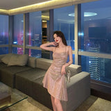 Fongt Sexy Sling Dress Women's Summer 2025 New Slimming Temperament Irregular Fishtail Skirt