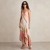 Fongt East New Women's Fashion Sling Two Sets Of Scales Designed Sweet Spicy Half-Dress Set Elegant