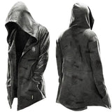 Men's New Cloak Fashion Vantage Plus Size Simple Casual Gothic Hooded Drawstring Men's Punk Oversize Sweatshirt