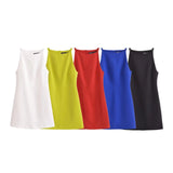 French Dress 2024 New Straight Collar Sleeveless Slimming Hip Skirt 9479049-Outfit