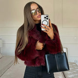 Fongt Women's Clothing Explosion Fashion Elegant Collar Collar Coat Imitation Fur Coat
