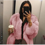 Fongt Women Warm And Fashionable Luxury Round Collar Showing Thin Open Shirt Long Sleeves Fashion Temperament Famous