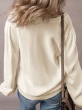 Fongt And Winter New Solid Color Hollow Commuting Single Row Buckle Knitted Jersey Sweater Woman