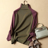 Patchwork Thicken Knitted Pull