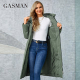 Women's winter coats Fashion Long Hooded Thickened Warm Down Jacket Casual Multifunctional Pocket Ladies Parka