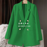 Fongt Suit Jacket Female Spring And Autumn 2024 New Small Spring And Autumn Suit Jacket Temperament Korean Version Casual Women-Outfit