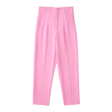 Fongt And Summer 2025 New Fashion Multi-Color Pendant High-Waisted Halon Casual Suit Pants