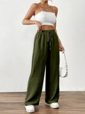 Fongt Wish Summer Bursts Of Slacks Loose Pockets Tight Leg Trousers Women