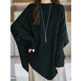 Fongt Plus-Size Sweater Loose Shawl Fashion Bat Shirt Women 2025 Sweater Lazy Top Cover Meat Jacket Tide