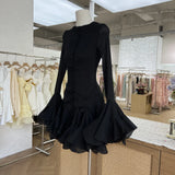 Vietnamese Niche Flowers Between Fairy Buckle Buckle Dress Sweet Salt Chic Design Solid Color