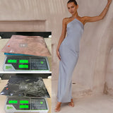 Fongt Spring And Summer New Sexy Solid Color Bodyless Sleeveless Back Temperament Dress Woman